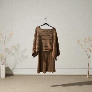 Marc Bouwer Brown Sweater Poncho